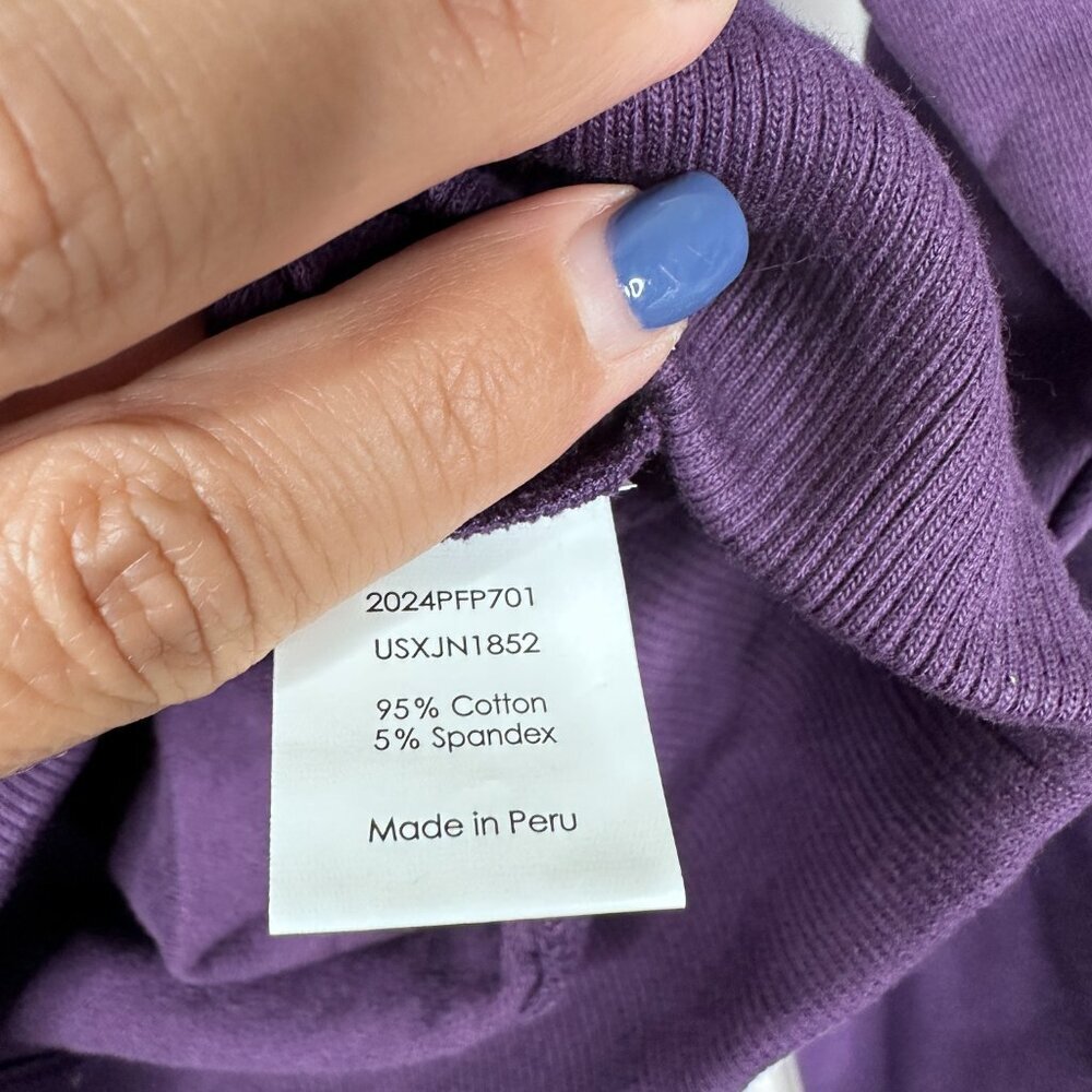 2/$30 NWT Universal Standard Crew Neck Sweatshirt w Ribbing Violet XS #A1317 - Picture 6 of 9